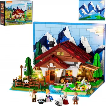 Lumibricks LED-valaistussarja LEGO Ideas A-Frame Cabin -sarjaan (sarja 21338) - paimenmaja