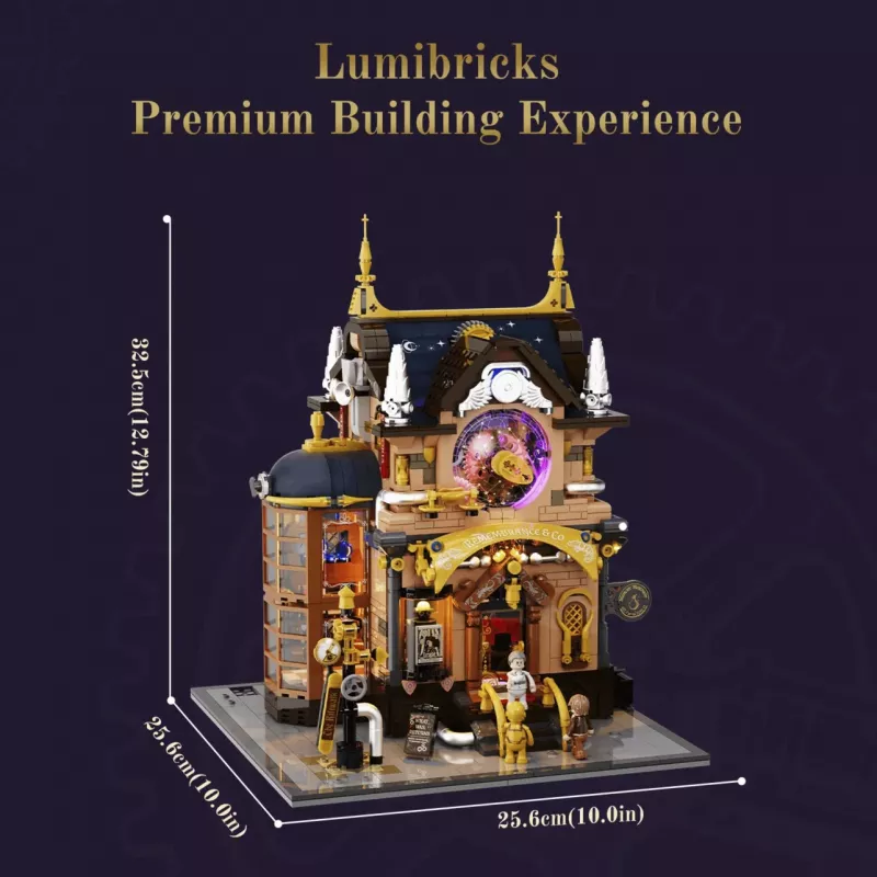 Lumibricks Steampunk Memory Shop DIY-miniatyyri nukkekodin rakennussarja