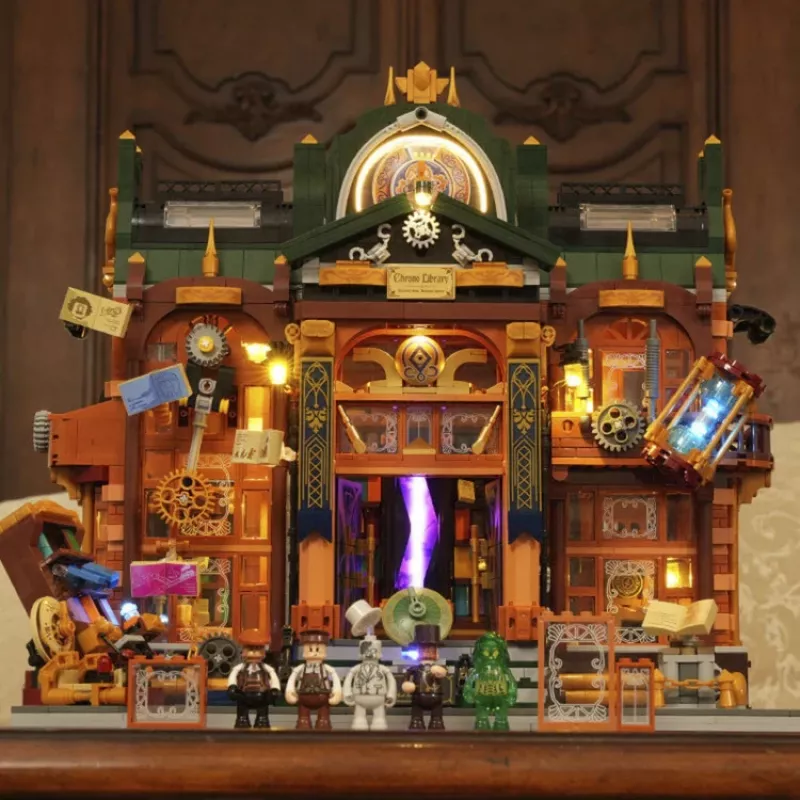 Lumibricks Steampunk Time Rift Library -DIY-miniatyyrikirjanurkkaussarja
