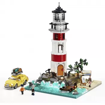 Lumibricks Sunrise Lighthouse rakennuspalikkasarja LED-valaistuksella