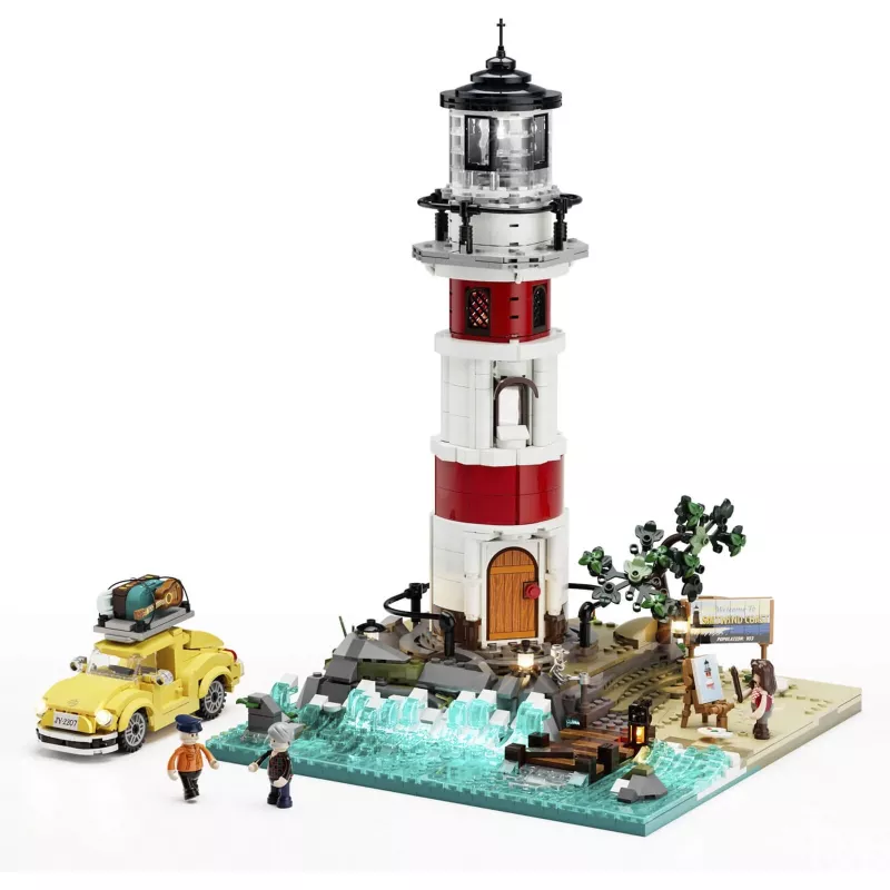 Lumibricks Sunrise Lighthouse rakennuspalikkasarja LED-valaistuksella