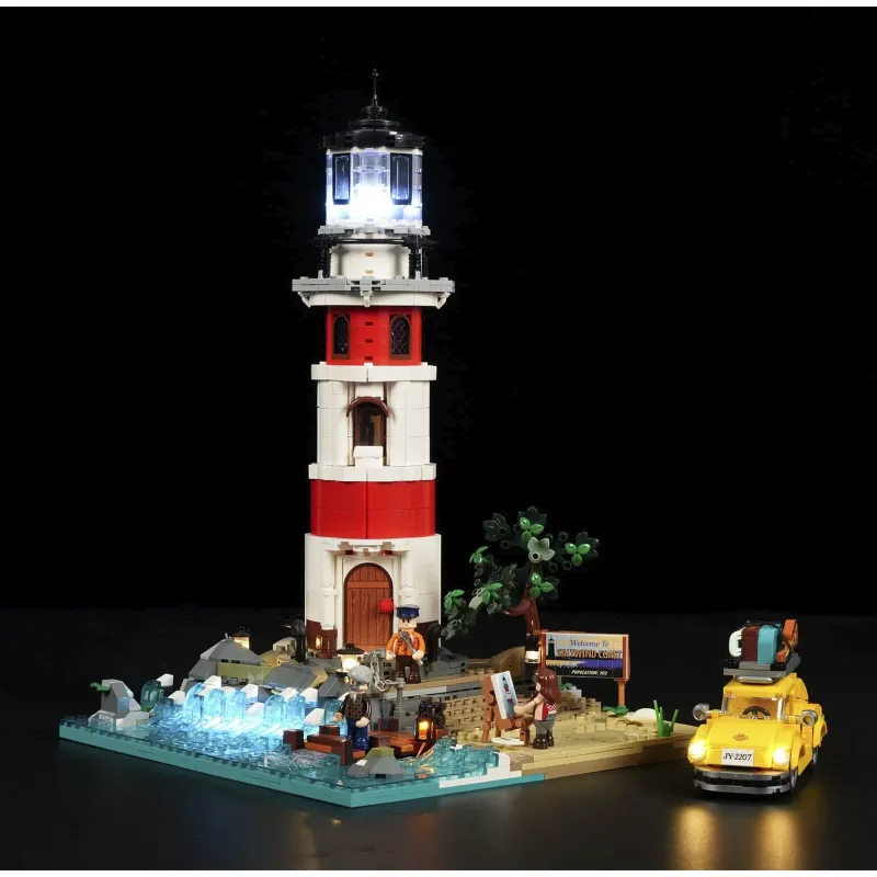 Lumibricks Sunrise Lighthouse rakennuspalikkasarja LED-valaistuksella