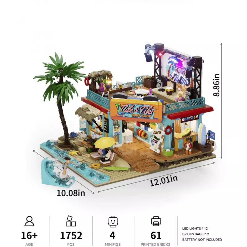 Lumibricks Surfshop valaistu rakennuspalikkasarja