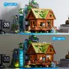 Lumibricks Waterfall Hut rakennussarja LED-valaistuksella