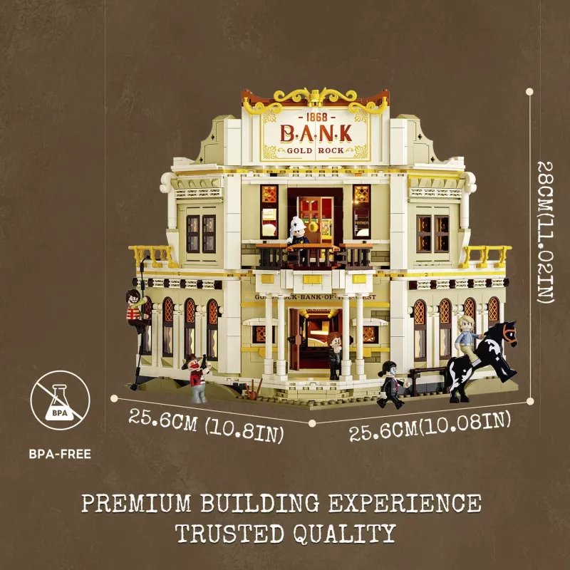 Lumibricks Western Bank Heist rakennussarja 1050 osaa