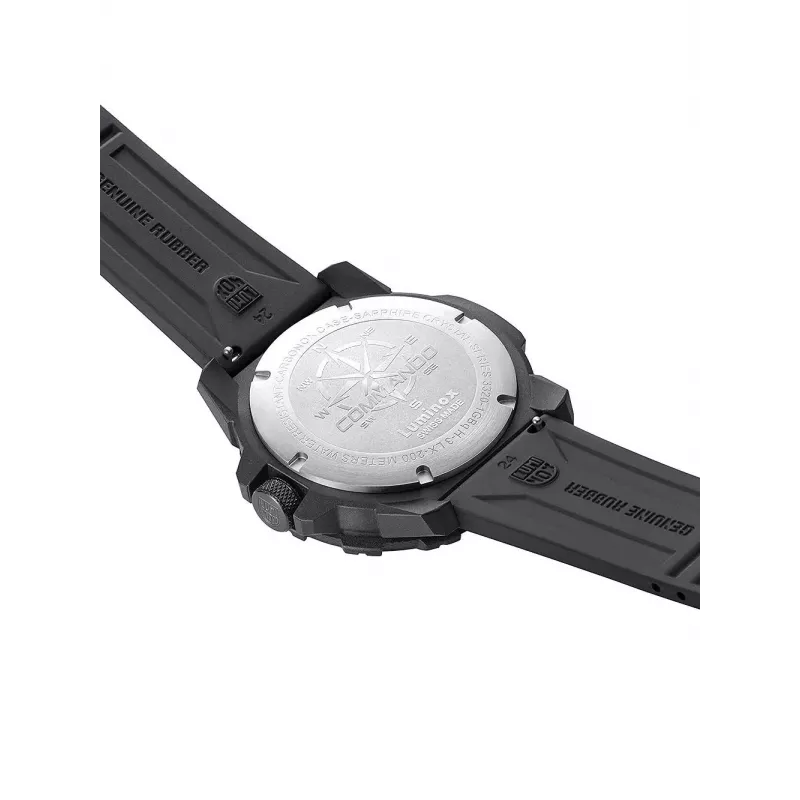 Luminox Atacama Field Day Date miesten kello XL.3321 45 mm musta kellotaulu musta nahkaranneke