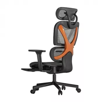 LUMIVIDA PREMIUM ergonominen toimistotuoli korkealla selkänojalla, niskatuella, 3D-käsinojilla ja synkronimekanismilla