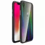Luphie Apple iPhone XR Aurora Hybrid Bumper -kotelo alumiinikehys + TPU musta kirkas