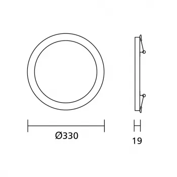 MACLEAN LED-kattopaneeli 7in1 upotettava Ultra Slim 30W 3 väriä (WW, NW, CW) Led4U LD142 mikroaaltotunnistimella ja sisäänrakennetulla virtalähteellä