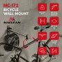MACLEAN MC-172 vaakasuora seinäkiinnitteinen pyöräteline, teräs, 30 kg kuormitus, säädettävä kulma, taitettava, musta