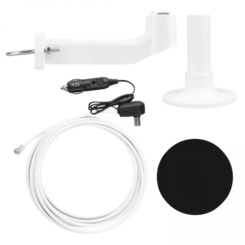 Maclean MCTV-103 aktiivinen ympärisäteilevä antenni DVB-T/T2 HEVC matkailuautoon, 12V