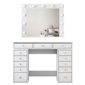 Kalune Design BJ118 meikkipöytä - 2789 valkoinen