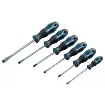 Makita E-10512 ruuvimeisselisarja, 6 osaa (tasapää/Pozidriv)