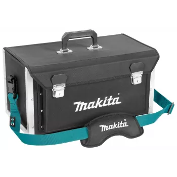 MAKITA E-15394 avoin työkalukassi 50/25, 20 taskua, 15 kg kuormitus, musta/sininen