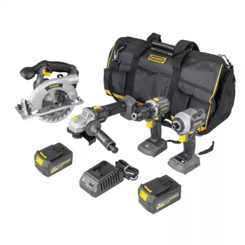 Makita UUSI 4-TEILIGES WERKZEUGSET 18V LXT harjaton yhdistelmäsarja (2x4,0Ah)