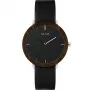 MAM MAM621 unisex analoginen kello 39 mm musta kellotaulu musta nahkaranneke