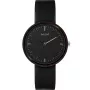 MAM MAM642 unisex 39 mm tiikkipuinen kello mustalla nahkarannekkeella