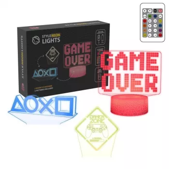 Manta SNL123RGB LED-valo valaistus koriste Game 3 RGB 3D