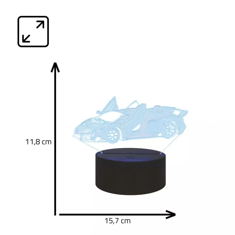 Manta SNL64RGB LED-valo valaistus koriste auto 3D RGB