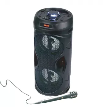 Manta SPK815 kannettava Bluetooth-juhlakaiutin karaokella, 30W RMS, disco-LED, FM-radio, USB/SD/AUX