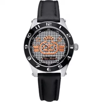 MARC ECKO E09502M1 unisex-kvartsi analoginen kello 39 mm ruostumaton teräskotelo musta silikoniranneke