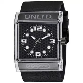 Marc Ecko miesten kvartsianalogikello E08513G6 44mm musta kellotaulu silikoniranneke