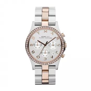 MARC JACOBS naisten kello MBM3106 Baker kvartsi analoginen 38 mm kaksivärinen teräs