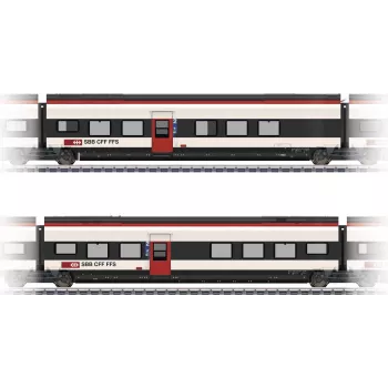 Märklin 43462 H0 lisävaunusarja 2 SBB Giruno: 2. luokan vaunut D(B9) ja E(B8)