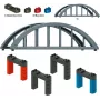 Märklin 72218 H0 suora ristikkosilta rakennussarja C/K/M-kiskolle, harmaa, 360 mm