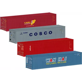 Märklin 76552 H0 20ft konttisarja, 2 kpl, muovi, mallirautateiden tavaravaunuille