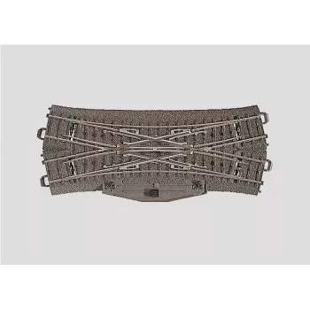 Märklin H0 C-kisko 24624 kaksoisristeysvaihde integroidulla alustalla, 188,3 mm