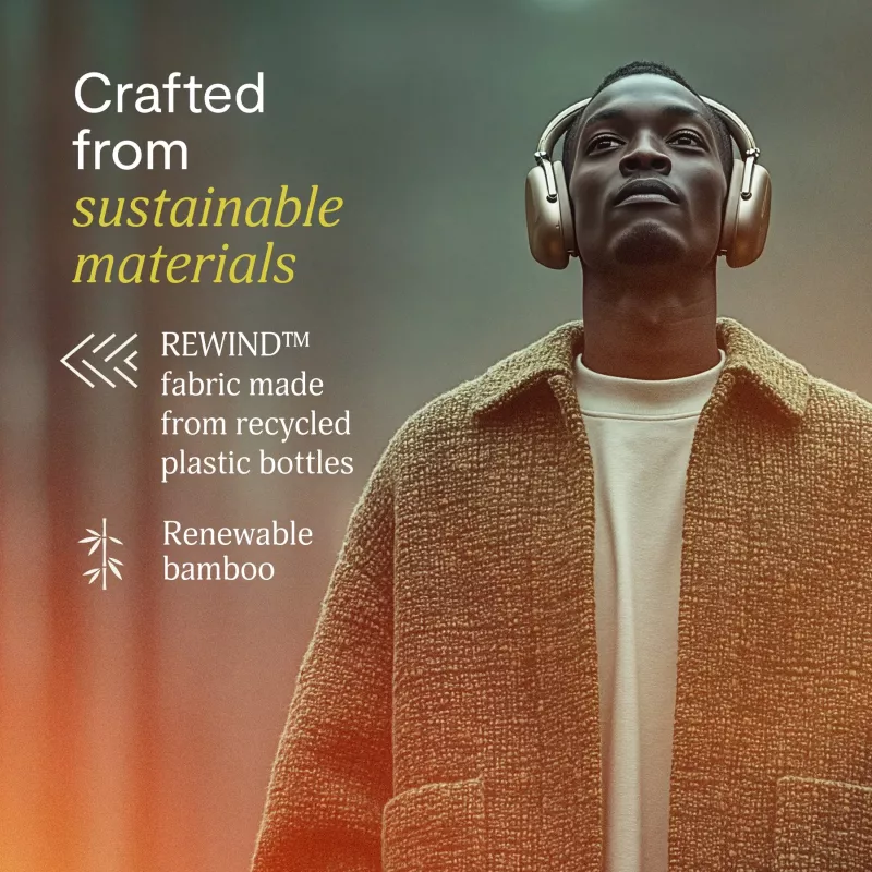 House of Marley Positive Vibration Rebel Bluetooth ANC -kuulokkeet, Cream