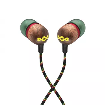 Marley Smile Jamaica langalliset in-ear-kuulokkeet mikrofonilla ja USB-C:llä, 9 mm:n elementit – Rasta (EM-JE042-RA)