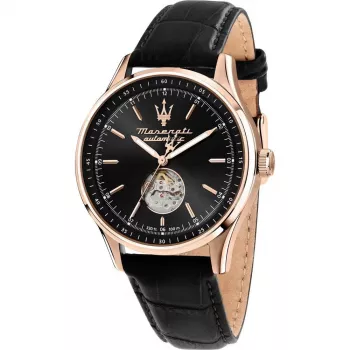 Maserati miesten automaattikello Potenza R8821124001 42mm sininen kellotaulu nahkaranneke