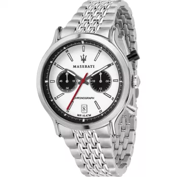 Maserati miesten kvartsikello R8873638004 42 mm musta kellotaulu nahkaranneke