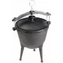 MASTER GRILL valurautainen metsästyspata MG629 – 8L, esimaustettu, nuotiotulille ja ulkokeittämiseen