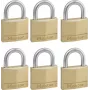 Master Lock 140EURSIX 6 kpl:n pakkaus samalla avaimella avattavia riippulukkoja 22mm messinkirunko