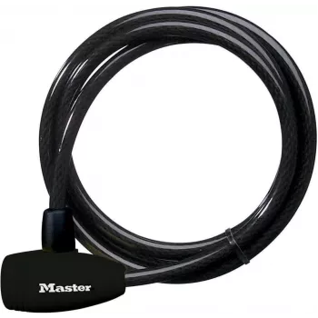 Master Lock 8154EURD vaijerilukko avaimella, 1,8 m x 10 mm, musta