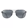 MAUI JIM miesten 728-2M polarisoidut aurinkolasit - mattamusta kehys, neutraalinharmaat linssit