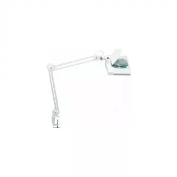 MAUL LED-suurennuslasi Vitrum puristusjalalla valkoinen