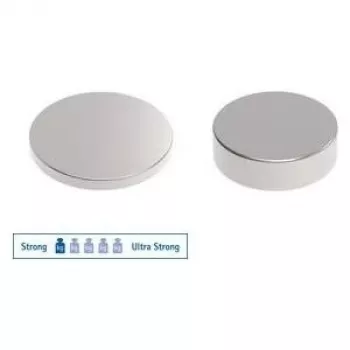 MAUL neodyymilevymagneetti 10 x 1 mm, nikkelöity, 0,5 kg pitovoima (1 kpl) 6166196