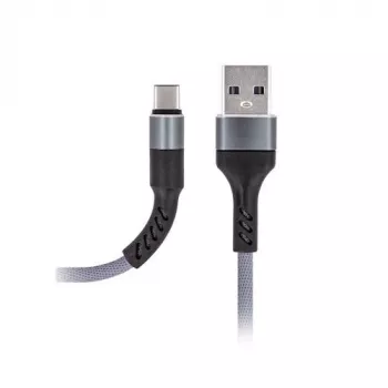 MAXLIFE Type-C-pika-latauskaapeli 2A harmaa 1 m USB-A - USB-C tiedonsiirto