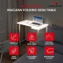 MCN Maclean L-muotoinen taittopöytä valkoinen 100x65 cm siirrettävä lukittavilla pyörillä MC-1250 L/W