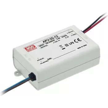 MEAN WELL APV-25-24 vakiojännite-LED-ajuri 24V 25W IP42 valkoinen