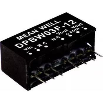 MEAN WELL DPBW03G-15 DC-DC-muunnin, 3W, 15V 200mA, 9-18V tulo, DIP24, eristetty