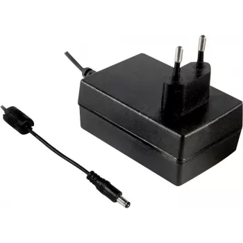 MEAN WELL GST36E12-P1J 36W 12V DC 3A EU-pistoke AC/DC-virtalähde 5,5x2,1mm holkkipistokkeella