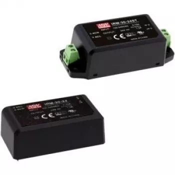 MEAN WELL IRM-30-24 - 31,2W 24V 1,3A valettu AC/DC-virtalähdemoduuli PCB-asennukseen, 85-264VAC tulo, 88,5% hyötysuhde