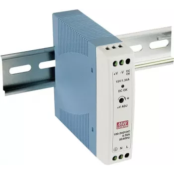 MEAN WELL MDR-20-5 DIN-kiskovirtalähde 15W 5V 3A