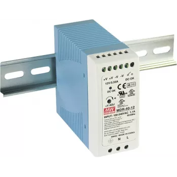 MEAN WELL MDR-40-12 DIN-kiskovirtalähde 12V DC 3,33A 40W