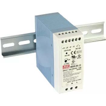 MEAN WELL MDR-60-5 DIN-kiskovirtalähde 5V 10A 50W